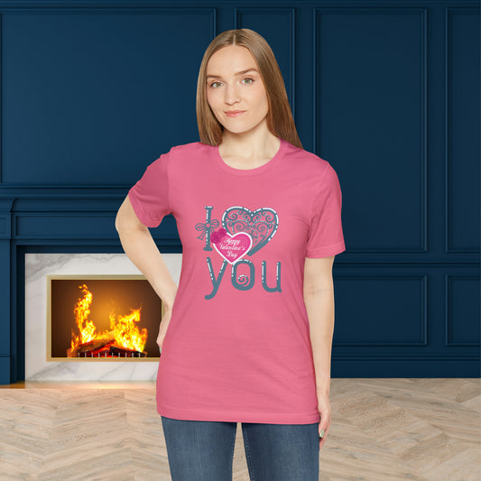 Happy valentines day Unisex Jersey Short Sleeve Tee