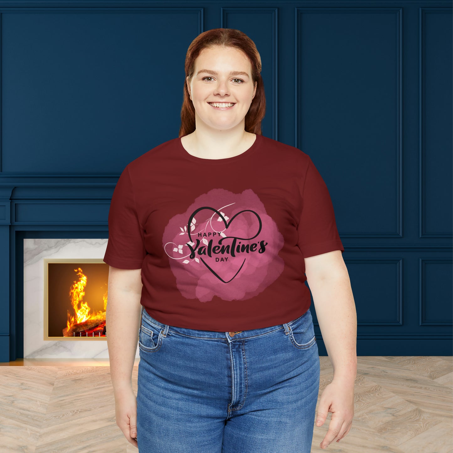 Happy valentines day Unisex Jersey Short Sleeve Tee