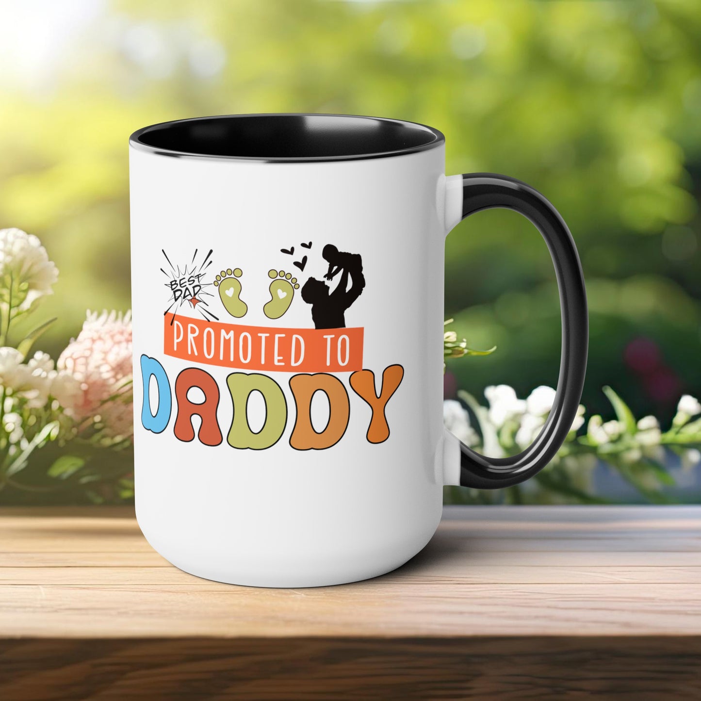 Happy father's dayTow-Tone Coffee Mug.15oz, Gift for Dad, Daddy's Coffee Mug