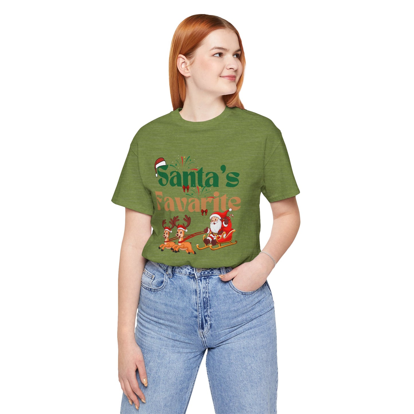 Santa's Favarite Christmas Unisex Tee, Christmas Shirt, Christmas Outfit, Merry Christmas T-shirt, Merry Christmas 2024 T-shirt, Christmas Gift, Family Holiday Outfit.