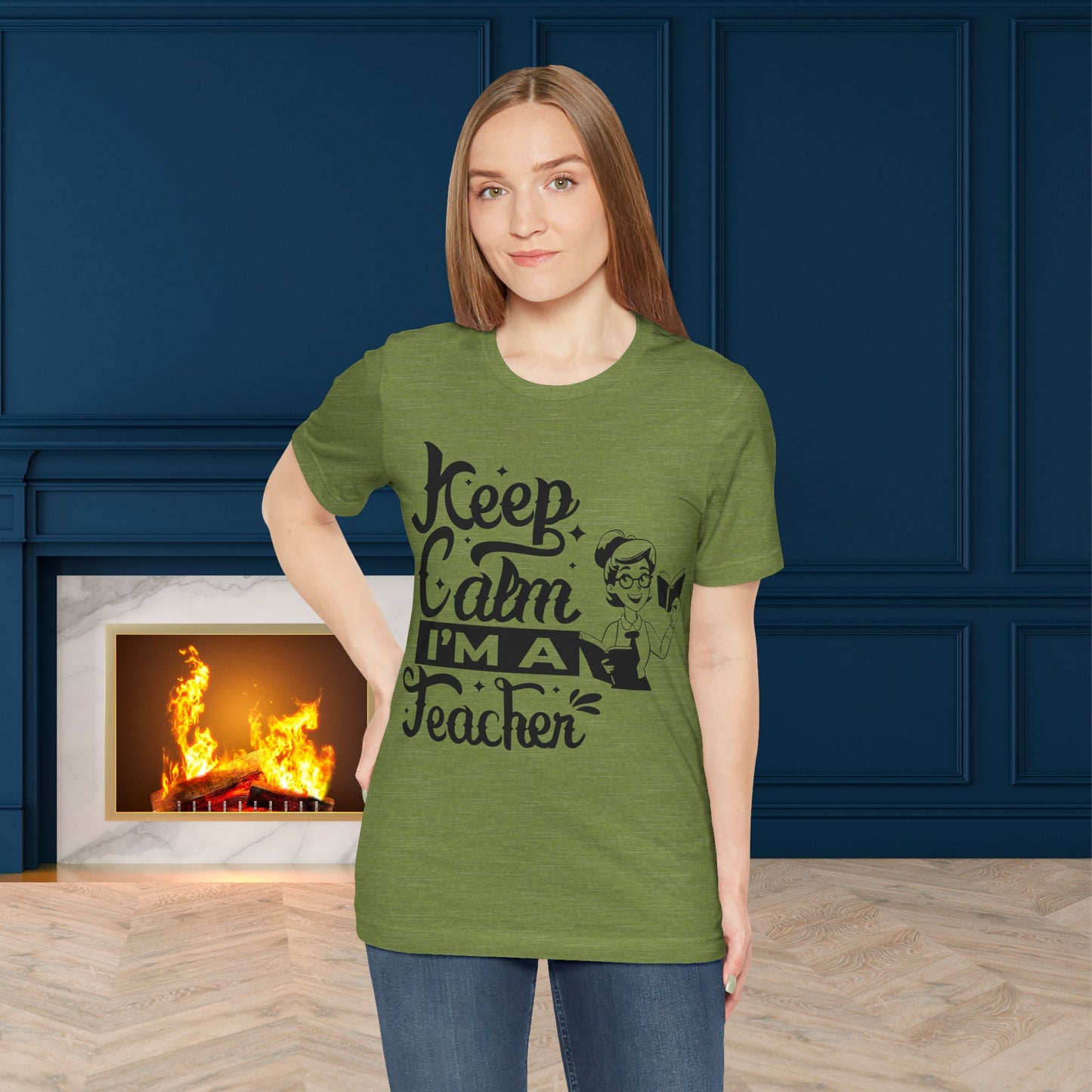 Keep Calm I Am A Teacher T-Shirt, Back To School T-Shirt, Teach Love Inspire Teacher Shirt, Teacher Back To school unisex jersey short sleeve.First Day Vibes T-Shirt.