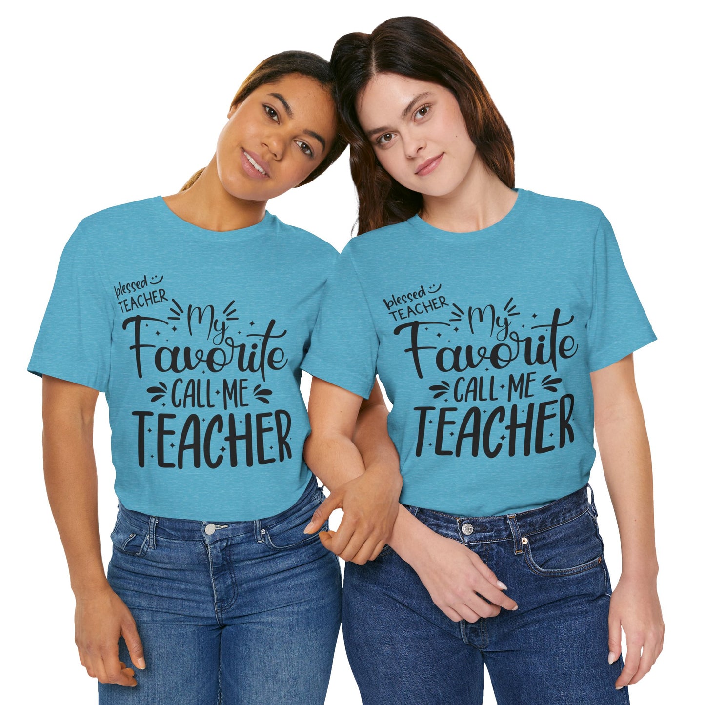 My Favorite Call Me Teacher T-shirt, Hello Teacher T-Shirt, Back To School T-Shirt, Teach Love Inspire Teacher Shirt, Teacher Back To school unisex jersey short sleeve.First Day Vibes T-Shirt.