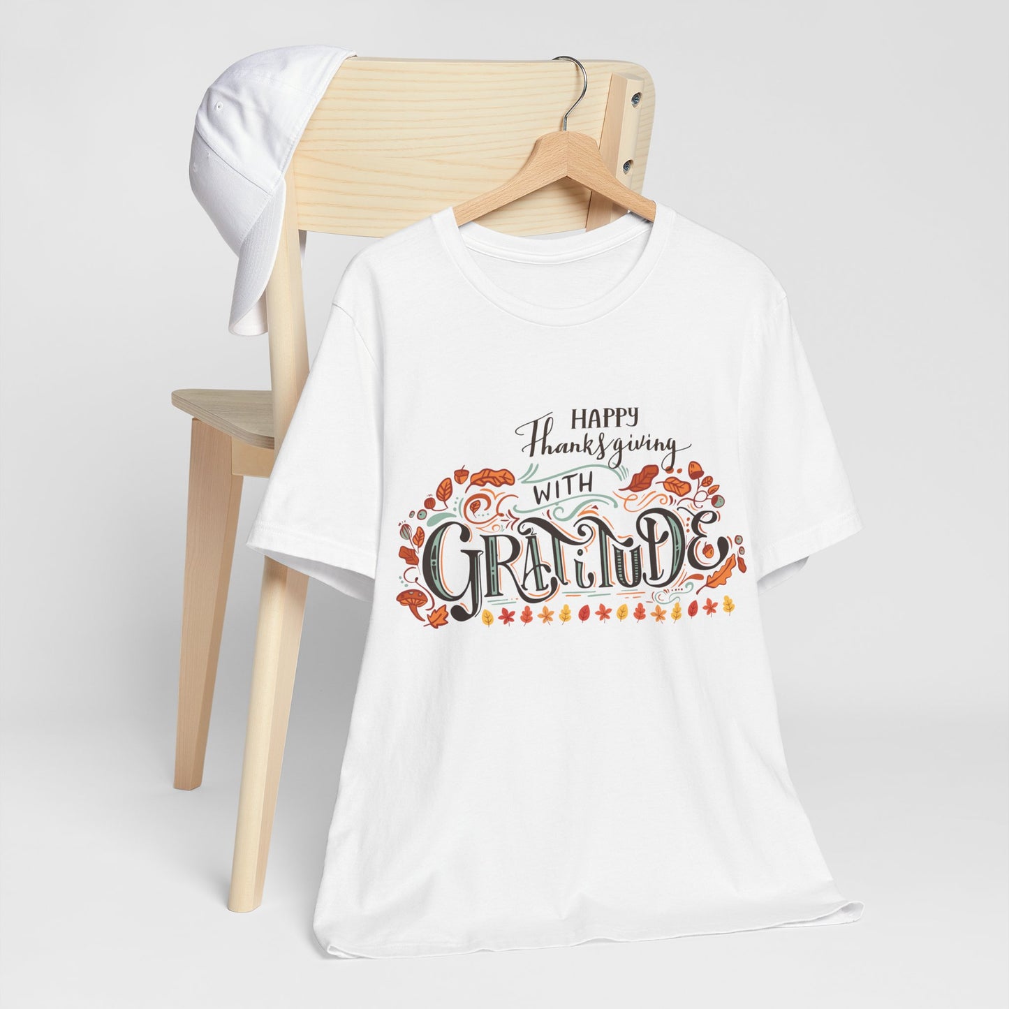 Happy Thanksgiving With Gratitude T-shirt, Happy thanksgiving 2024 T-shirt, Thanksgiving Gift,Turkey Shirt, Family Thanksgiving, Holiday Outfit.