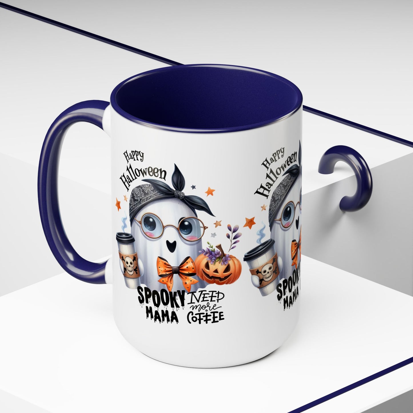 Spooky Mama Halloween Coffee Mug,  Let's Go Halloween Coffee Mug, Trick or Treat Halloween Coffee Mug, Cute Ghost Coffee Mug, Spooky Season Halloween Coffee Mug.