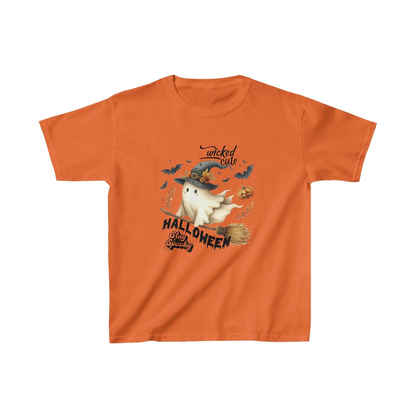 Stay Spooky Halloween Kids Shirt, Spooky Halloween Kids Heavy Cotton™ Tee, Spooky Season Kids Shirt, Spooky Vibes Shirt, Trick Or Treat Cotton T-Shirt.