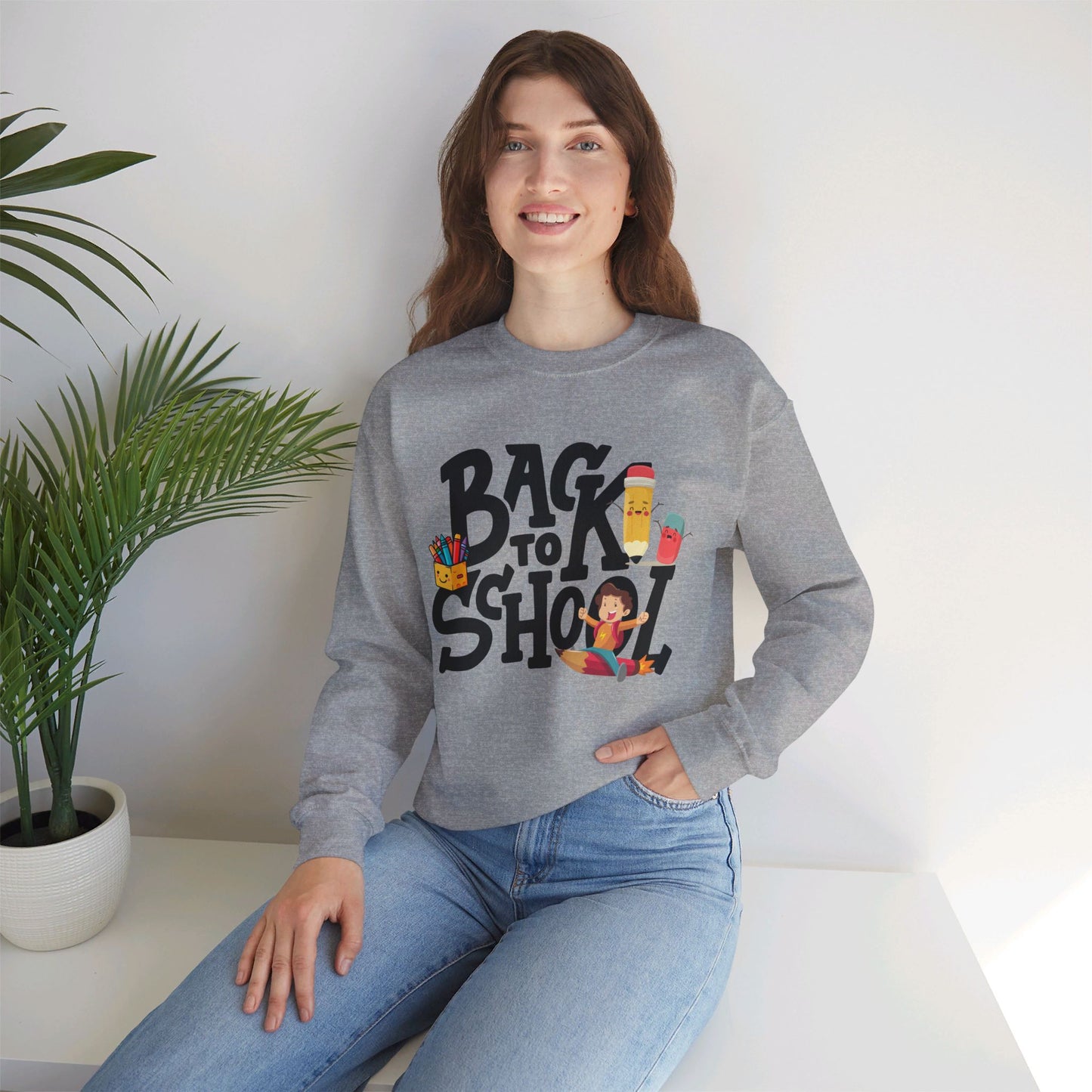 Back To school unisex heavy blend crewneck sweatshirt, We Love Teachers Sweatshirt,Teacher Back To school  Sweatshirt. First Day Vibes Sweatshirt.