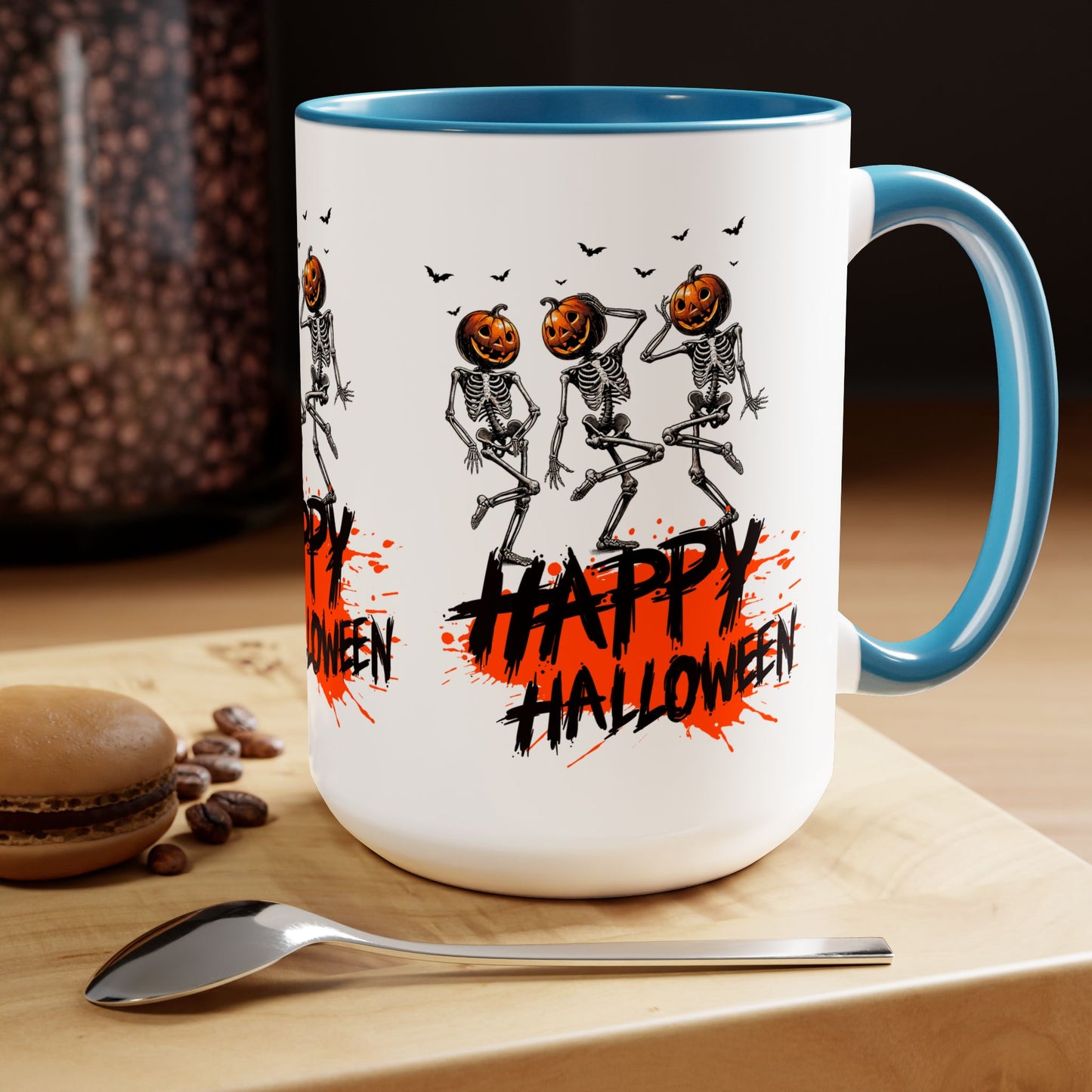 Happy Halloween Coffee Mug,  Let's Go Halloween Coffee Mug, Trick or Treat Halloween Coffee Mug, Cute Skeleton Coffee Mug, Spooky Season Halloween Coffee Mug.