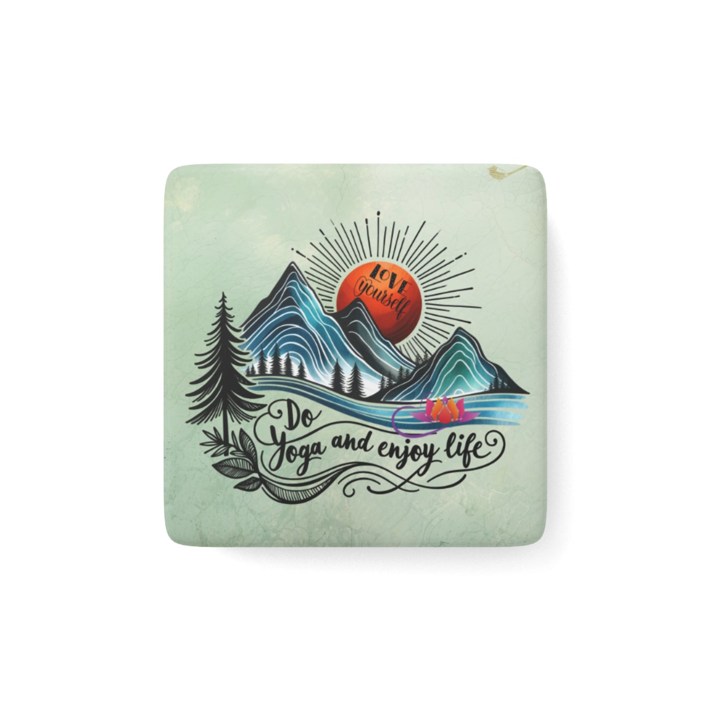 Do Yoga And Enjoy Life Yoga Porcelain Magnet, Square, Cute Porcelain Magnet, Mindful Gift, Yoga lovers Porcelain Magnet, Yoga Instructor Gift, Gift For Yoga lovers, Gift For Yogi.