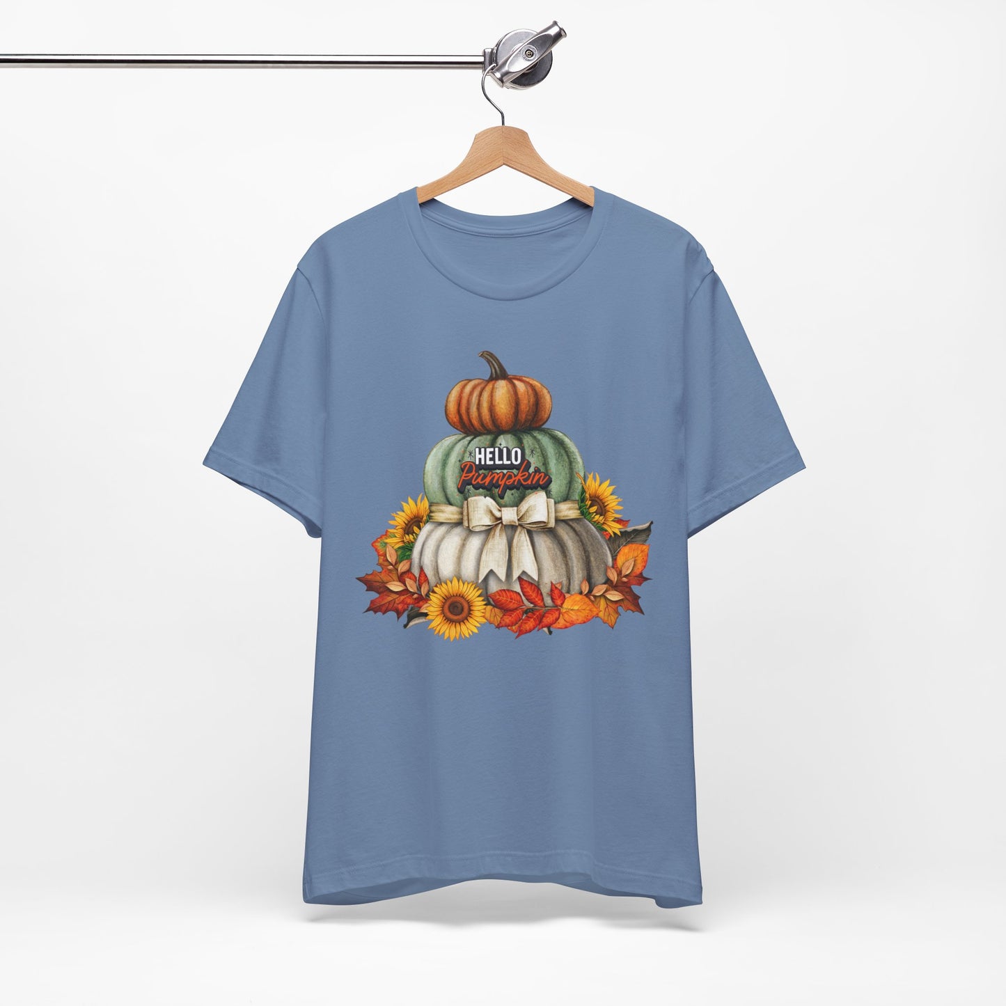 Hello Pumpkin Thanksgiving T-shirt, Happy thanksgiving 2024 T-shirt, Thanksgiving Gift,Turkey Shirt, Family Thanksgiving, Holiday Outfit.