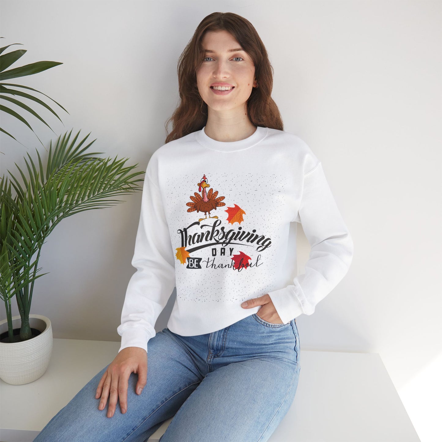 Be Thankful Sweatshirt,  HappyThanksgiving Sweatshirt - Unisex Heavy Blend, Happy Thanksgiving2024 Sweatshirt, Thanksgiving Gift, Festive Sweatshirt.