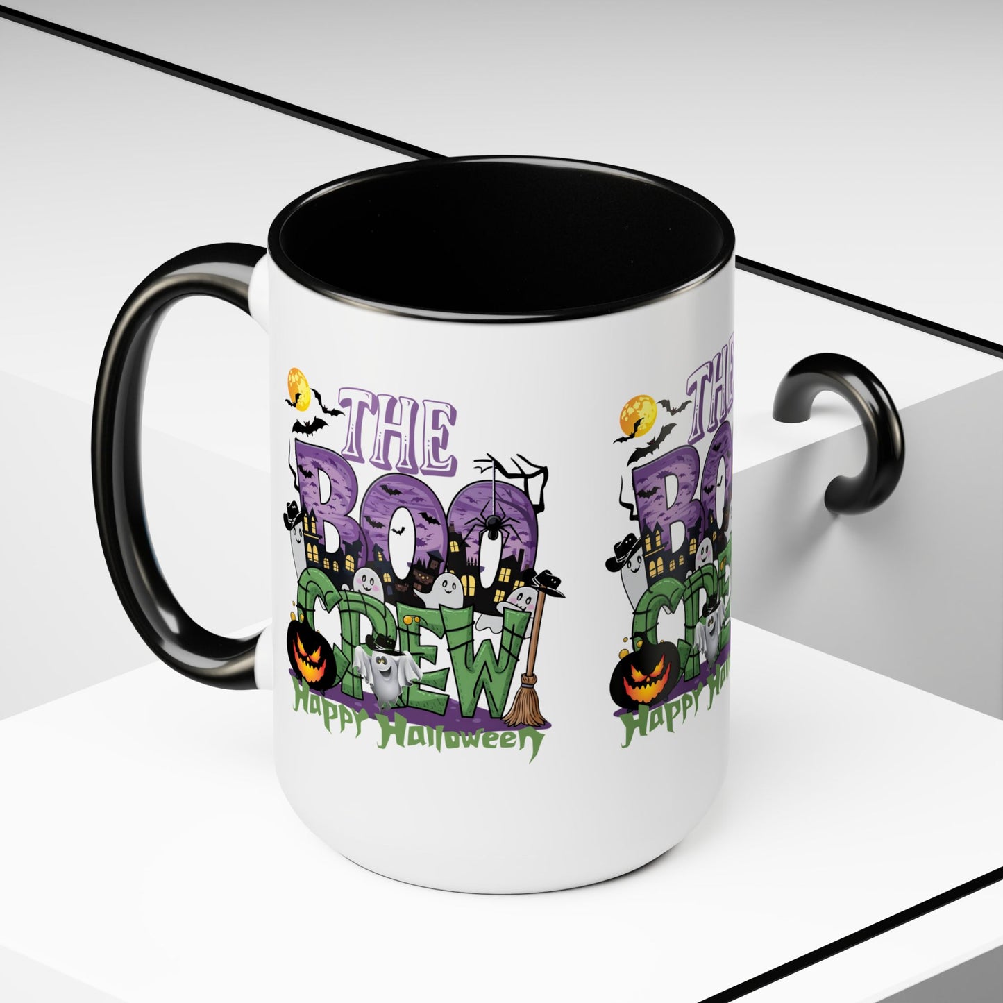 The Boo Crew Happy Halloween Coffee Mug,  Let's Go Halloween Coffee Mug, Trick or Treat Halloween Coffee Mug, Cute Skeleton Coffee Mug, Spooky Season Halloween Coffee Mug.