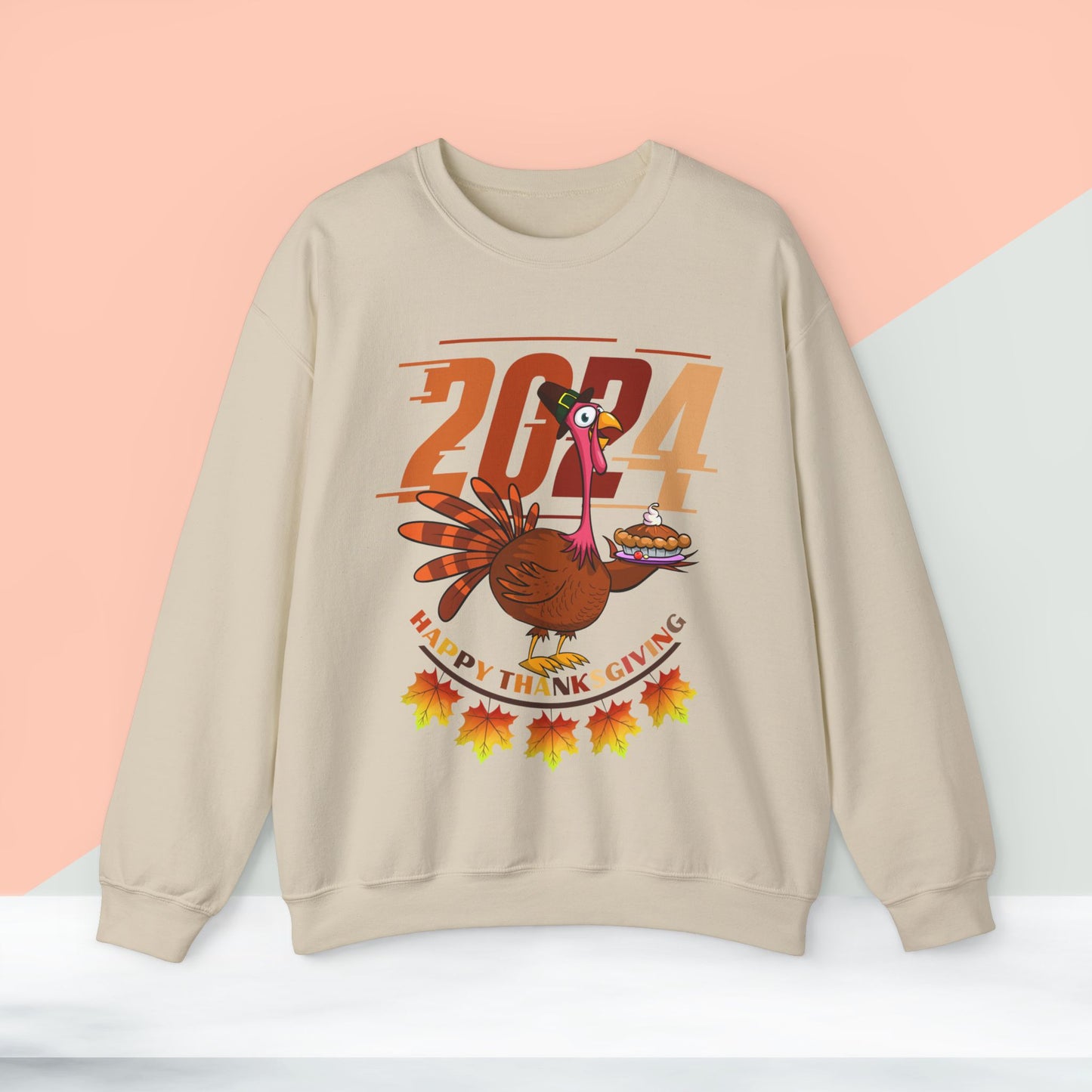 Happy Thanksgiving Turkey Sweatshirt - Unisex Heavy Blend, Happy Thanksgiving2024 Sweatshirt, Thanksgiving Gift, Festive Sweatshirt.