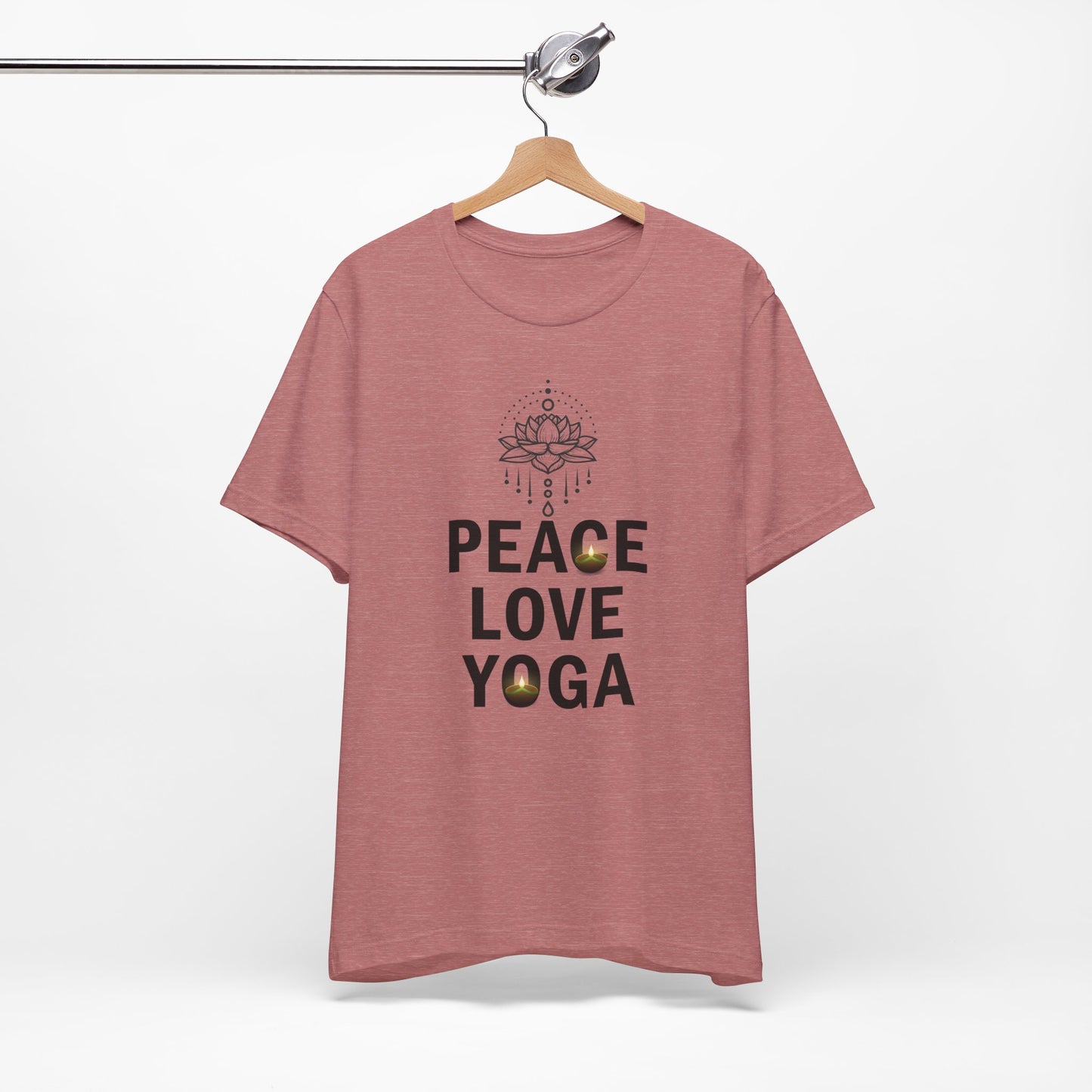 Peace Love Yoga T-Shirt, Cute Yoga workout Shirt, Yoga lovers T-shirt, Yoga Instructor Gift, Gym shirt, Gift For Yoga lover, Gift For Yogi.