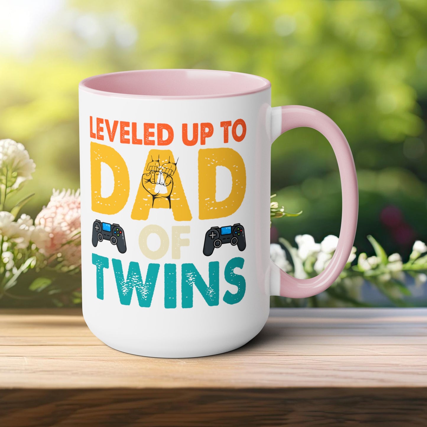 Happy father's dayTwo-Tone Coffee Mug.15oz, Gift for Dad, Daddy's Coffee Mug