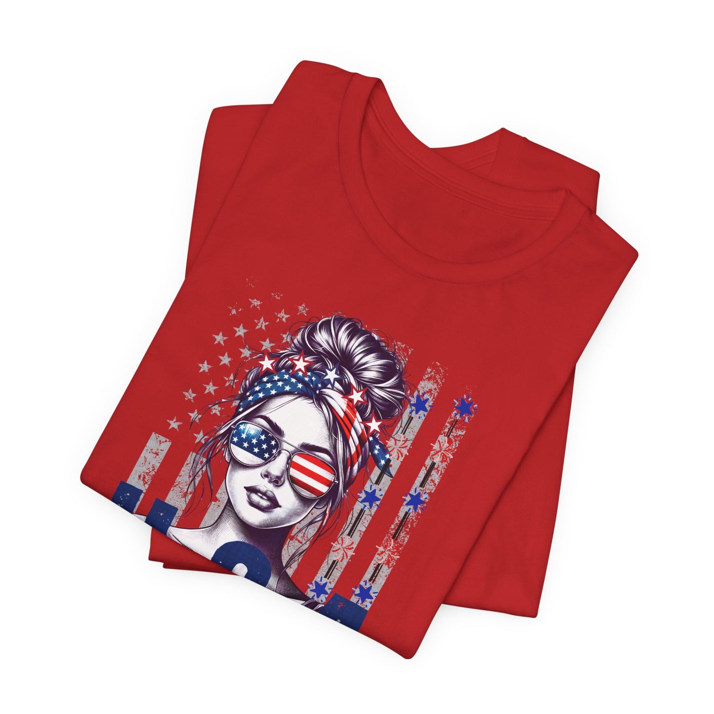 4th of July T-shirt, Red White Blue T-Shirt, Fourth of July unisex jersey short sleeve,  America, Flag, Peace Love America. Proud To Be An American, Red White Blue.