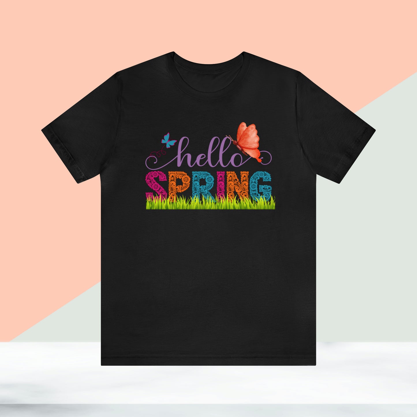 Hello Spring Unisex T-shirt, Spring Vibes Trendy Shirt.