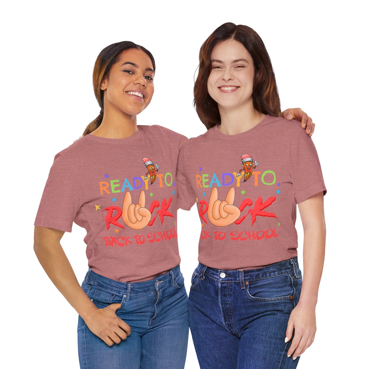Ready To Rock T-Shirt, Back To School T-Shirt, Teach Love Inspire Teacher Shirt, Teacher Back To school unisex jersey short sleeve.First Day Vibes T-Shirt.