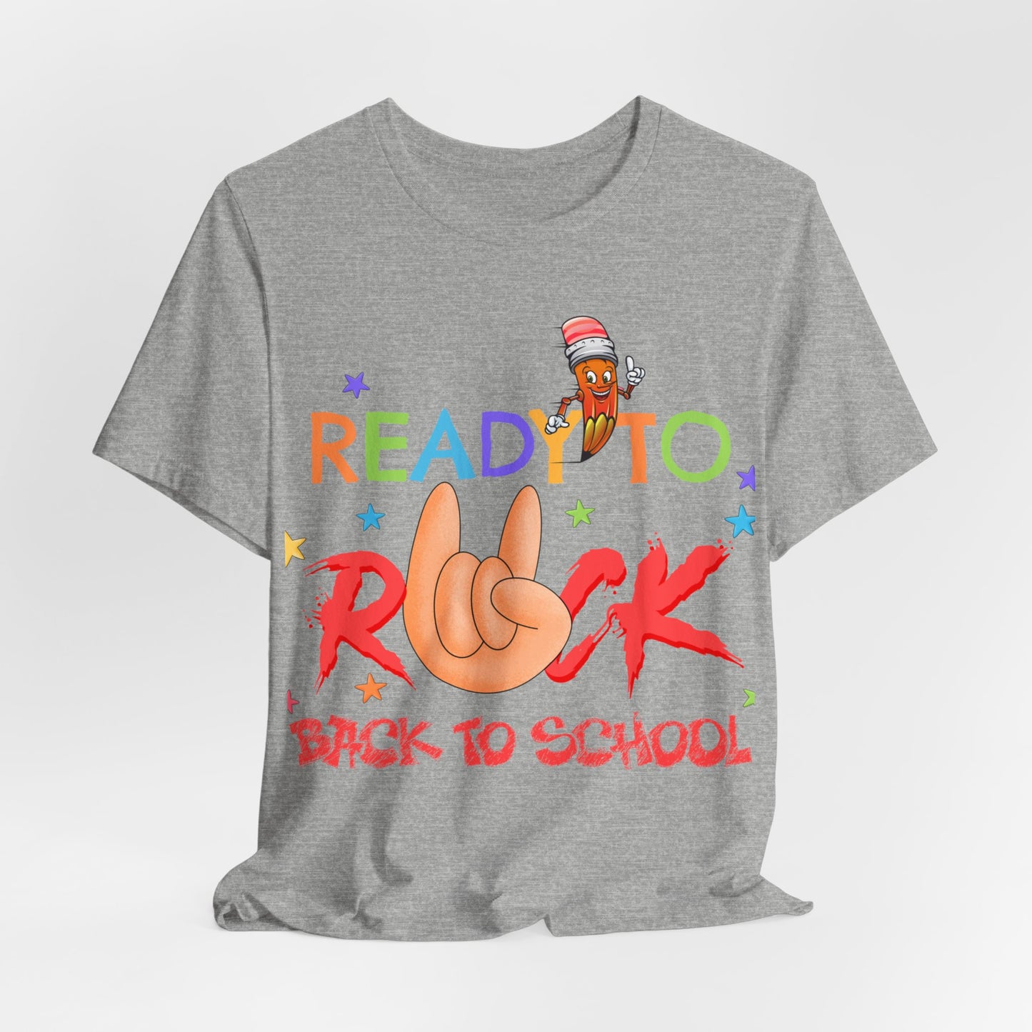 Ready To Rock T-Shirt, Back To School T-Shirt, Teach Love Inspire Teacher Shirt, Teacher Back To school unisex jersey short sleeve.First Day Vibes T-Shirt.