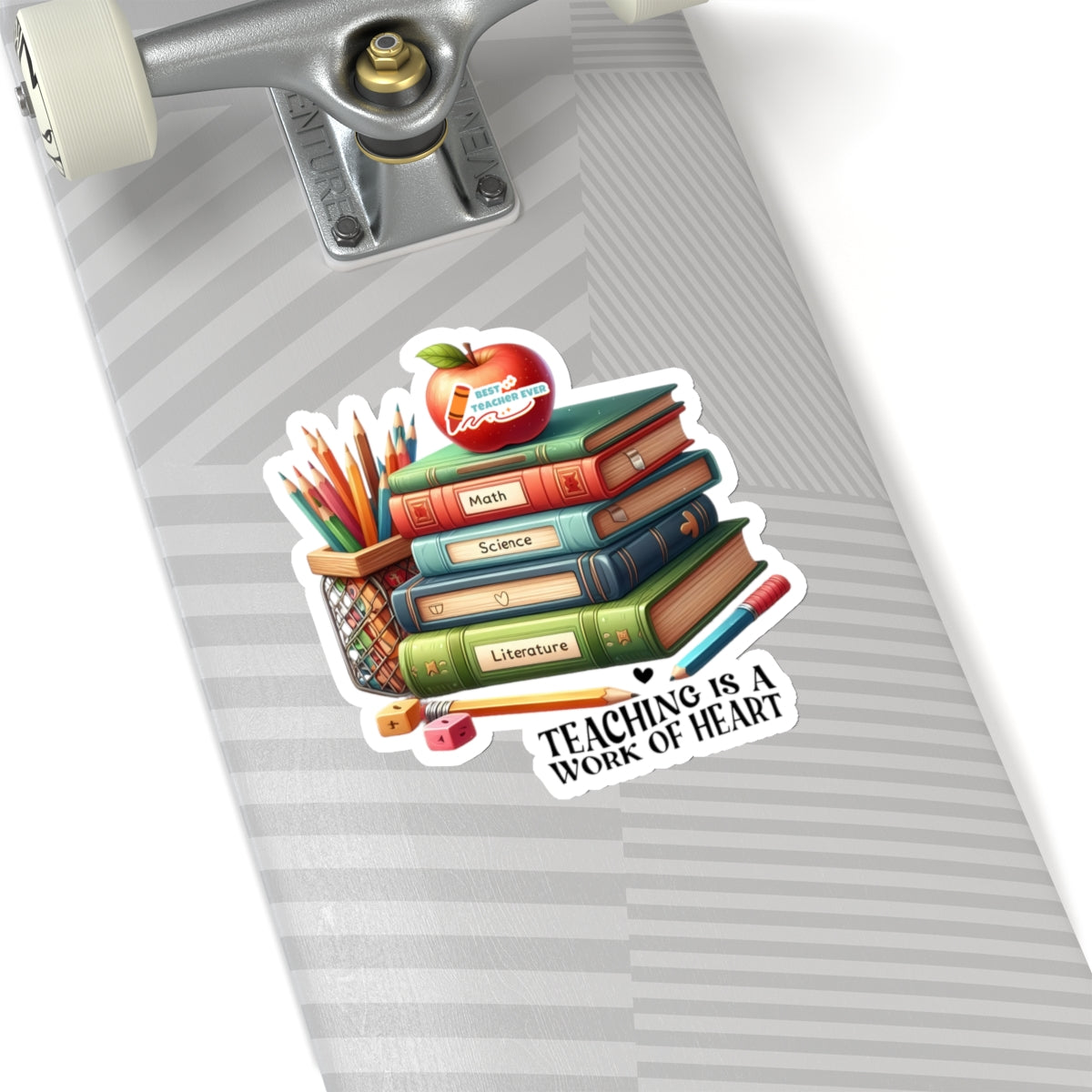 Teaching Is Work Of Heart Back To School Kiss-Cut Stickers, First Grade Squad Kiss-Cut Stickers, Gift for First graders, Ready for School, Back to Learning.