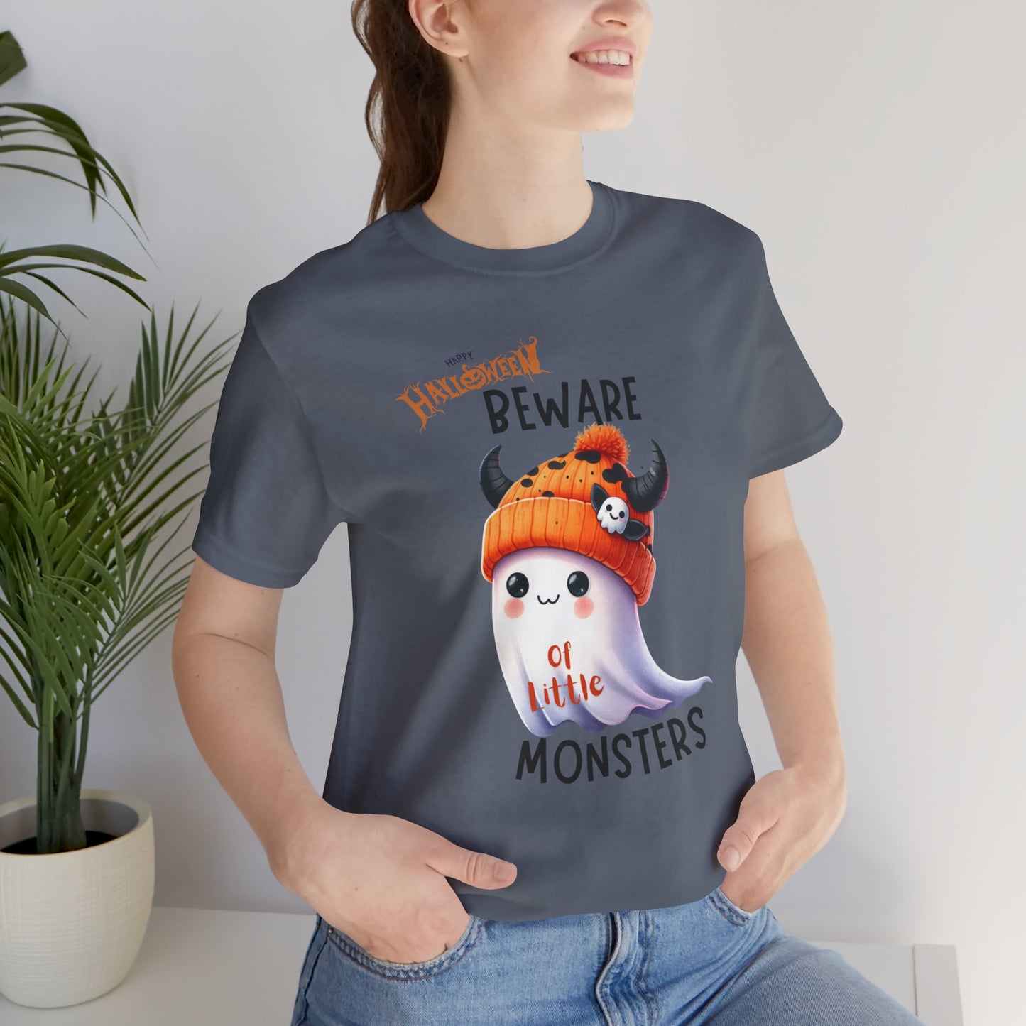 Beware Of Little Monsters T-shirt, Happy Halloween Skeleton T-shirt, Happy Halloween T-shirt, Trick Or Treat T-shirt, Halloween T-shirt, Cool Halloween T-shirt, Spooky T-shirt,