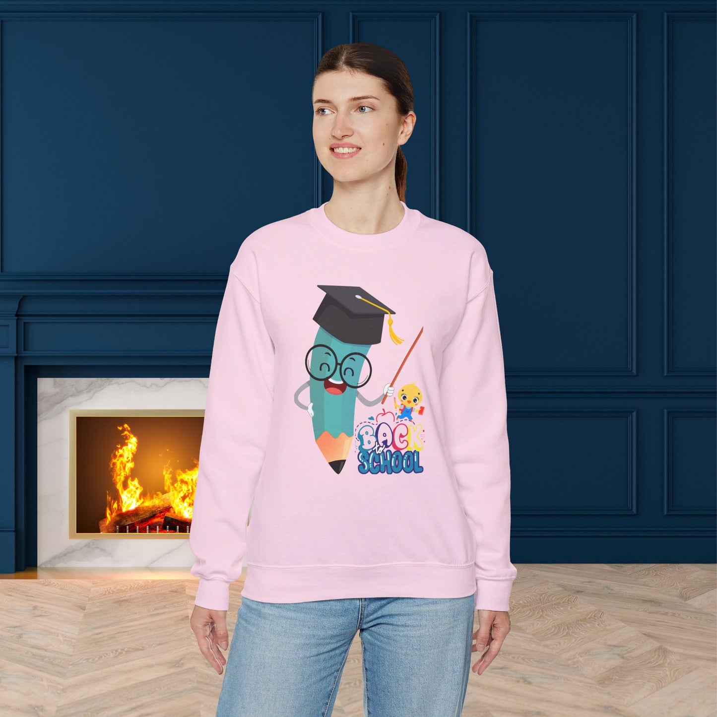 Back To school unisex heavy blend crewneck sweatshirt, We Love Teachers Sweatshirt,Teacher Back To school  Sweatshirt. First Day Vibes Sweatshirt.