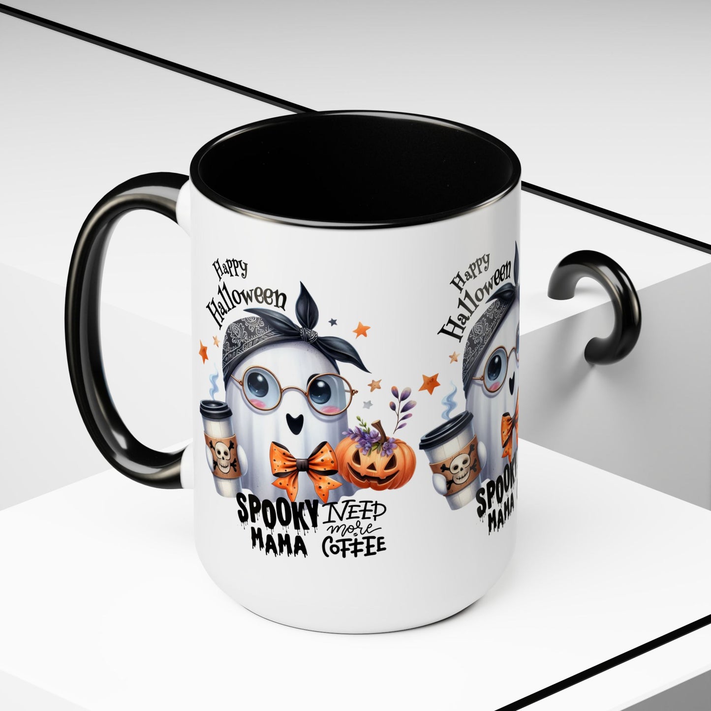 Spooky Mama Halloween Coffee Mug,  Let's Go Halloween Coffee Mug, Trick or Treat Halloween Coffee Mug, Cute Ghost Coffee Mug, Spooky Season Halloween Coffee Mug.