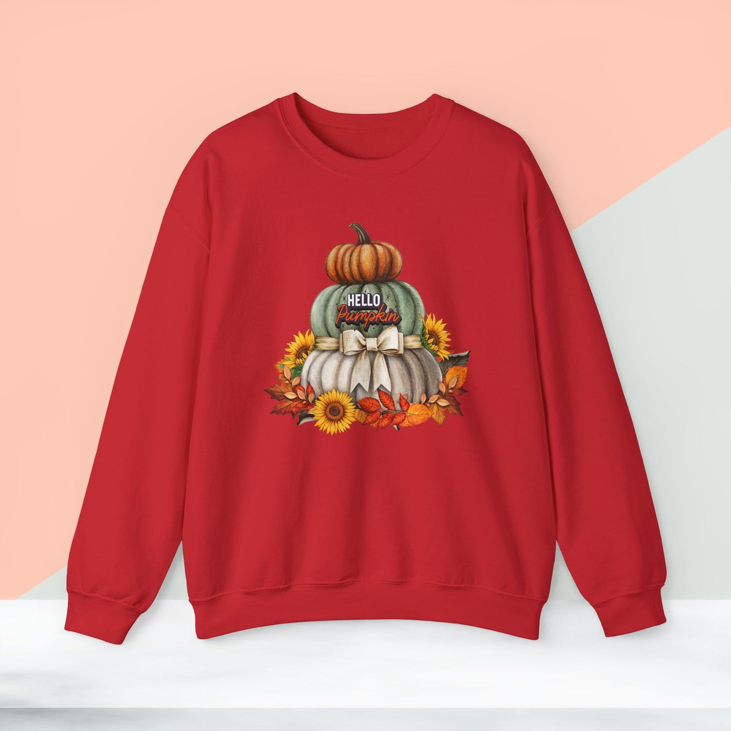 Hello Pumpkin Thanksgiving Turkey Sweatshirt - Unisex Heavy Blend, Happy Thanksgiving2024 Sweatshirt, Thanksgiving Gift, Festive Sweatshirt.