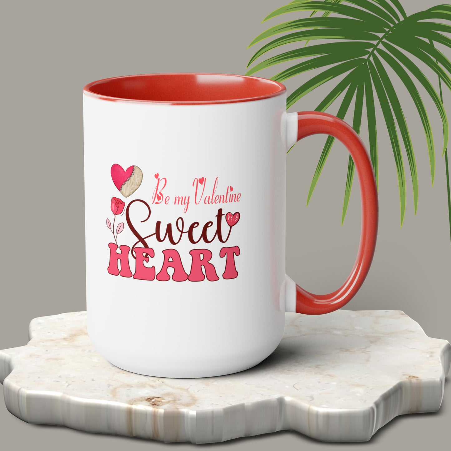 Happy valentines day Two-Tone Coffee Mugs, 15oz