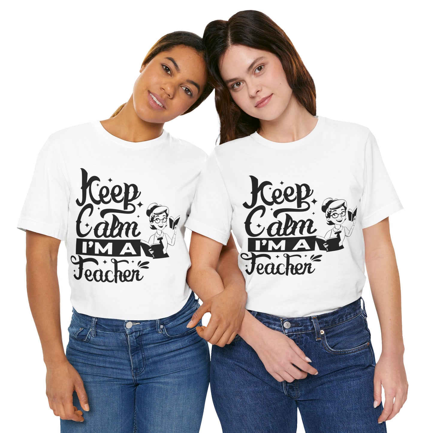 Keep Calm I Am A Teacher T-Shirt, Back To School T-Shirt, Teach Love Inspire Teacher Shirt, Teacher Back To school unisex jersey short sleeve.First Day Vibes T-Shirt.