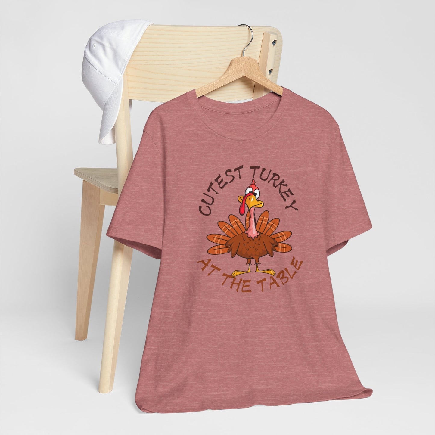 Cutest Turkey At The Table T-shirt, Happy Thanksgiving T-shirt, Happy thanksgiving 2024 T-shirt, Thanksgiving Gift,Turkey Shirt, Family Thanksgiving, Holiday Outfit.