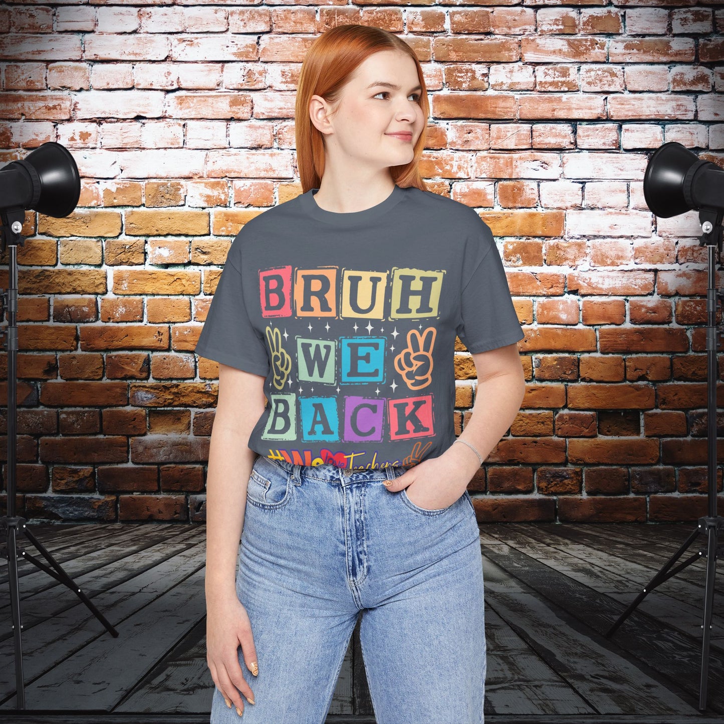 Bruh We Back T-Shirt, We Love Teachers T-Shirt, Back To School T-Shirt, Teach Love Inspire Teacher Shirt, Teacher Back To school unisex jersey short sleeve.First Day Vibes T-Shirt.