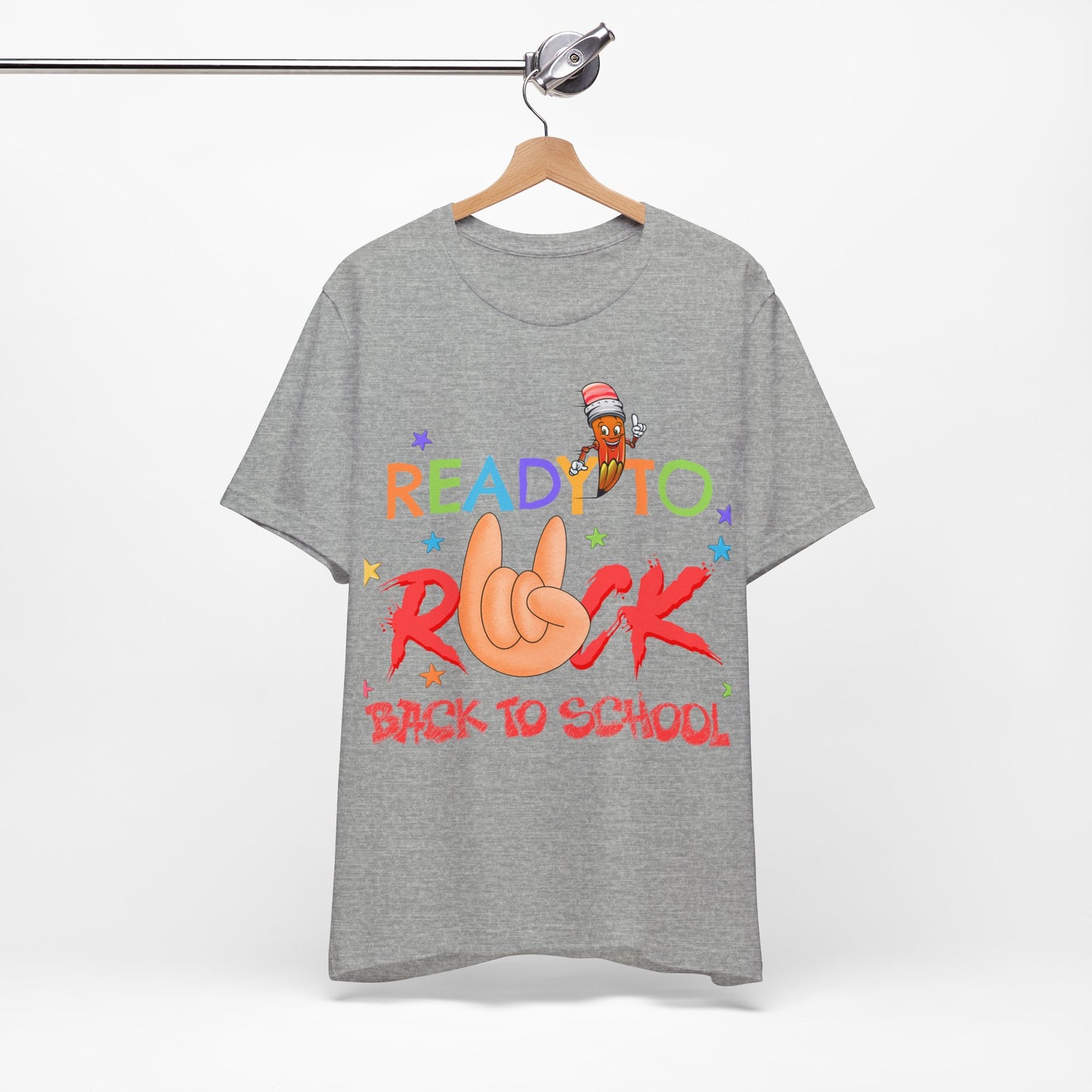 Ready To Rock T-Shirt, Back To School T-Shirt, Teach Love Inspire Teacher Shirt, Teacher Back To school unisex jersey short sleeve.First Day Vibes T-Shirt.