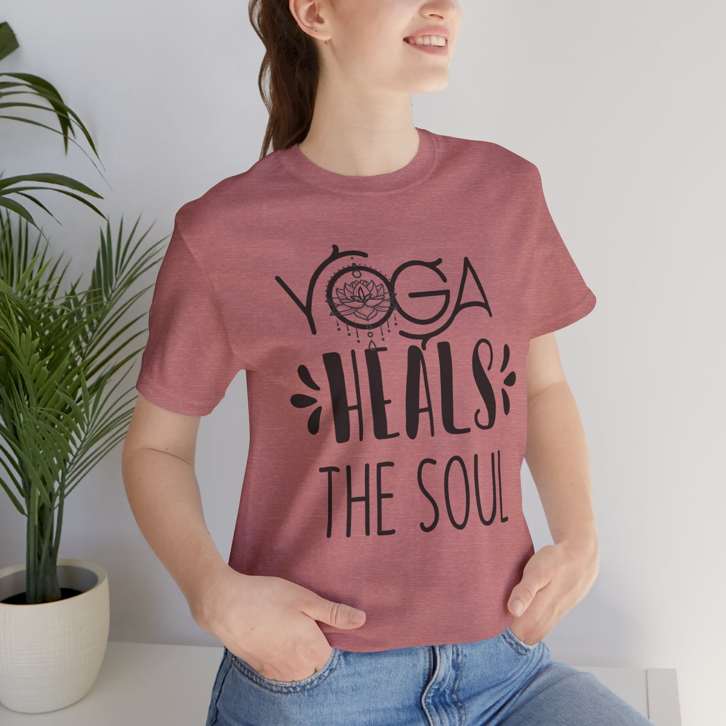 Yoga Heals The soul T-Shirt, Cute Yoga workout Shirt, Yoga lovers T-shirt, Yoga Instructor Gift, Gym shirt, Gift For Yoga lover, Gift For Yogi.