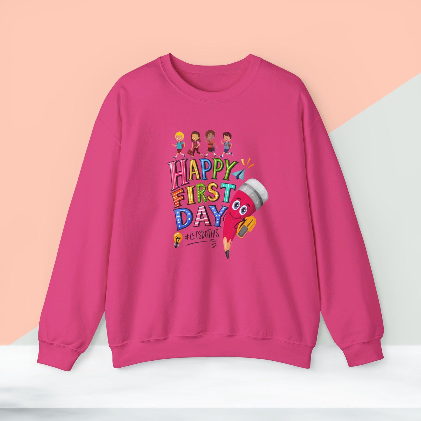 We Love Teachers Sweatshirt, Back To school unisex heavy blend crewneck sweatshirt, Teacher Back To school  Sweatshirt. First Day Vibes Sweatshirt.