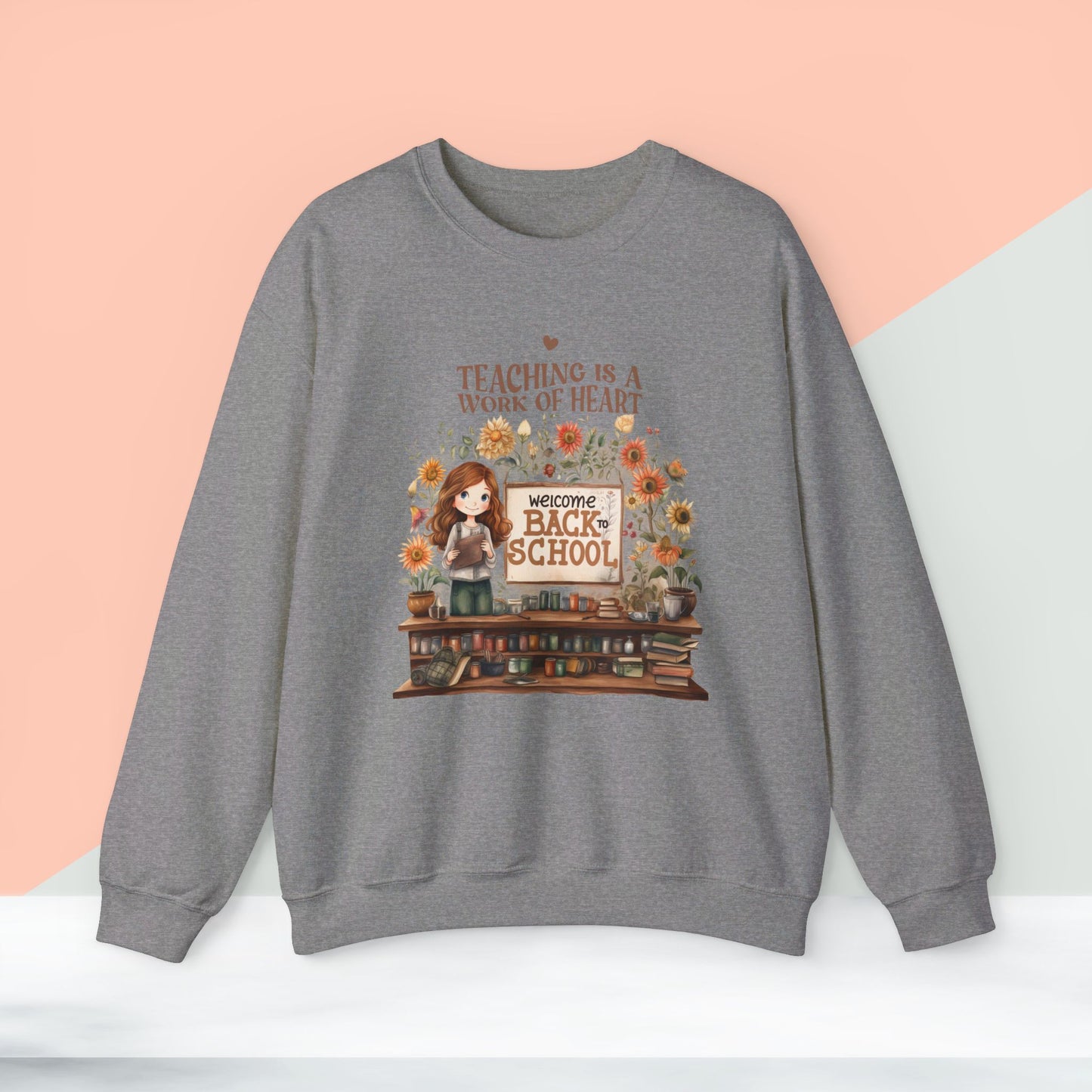 We Love Teachers Sweatshirt, Back To school unisex heavy blend crewneck sweatshirt, Teacher Back To school  Sweatshirt. First Day Vibes Sweatshirt.