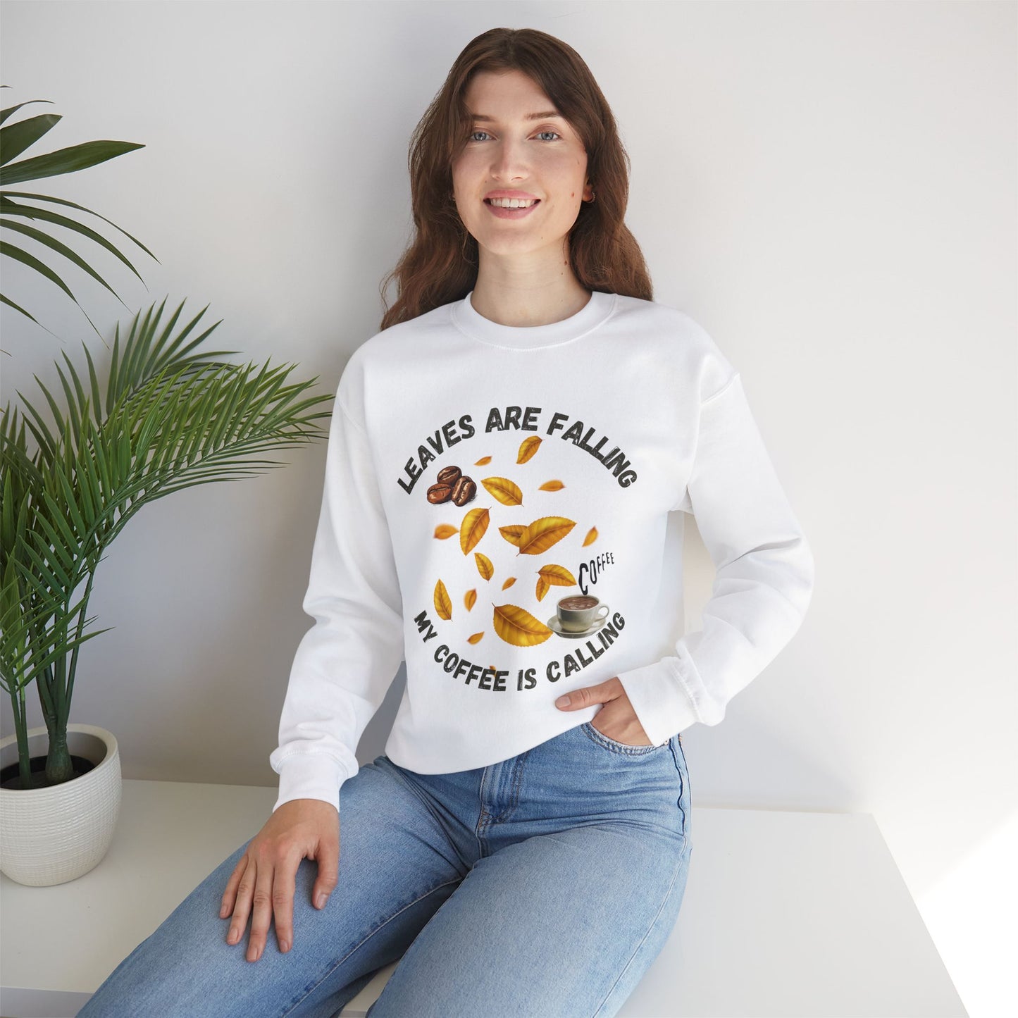 Leaves Are Falling Sweatshirt, HappyThanksgiving Sweatshirt - Unisex Heavy Blend, Happy Thanksgiving2024 Sweatshirt, Thanksgiving Gift, Festive Sweatshirt.