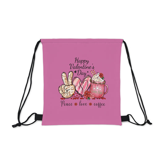 Happy Valentines Day Drawstring Bag
