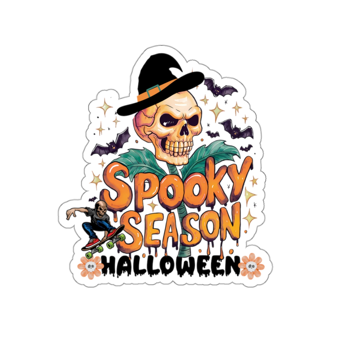 Stay Spooky Halloween Kiss-Cut Stickers, Spooky Vibes Happy Halloween Kiss-Cut Stickers, Happy Halloween Kiss-Cut Stickers, Spooky Season Kiss-Cut Stickers, Trick Or Treat Halloween Kiss-Cut Stickers.