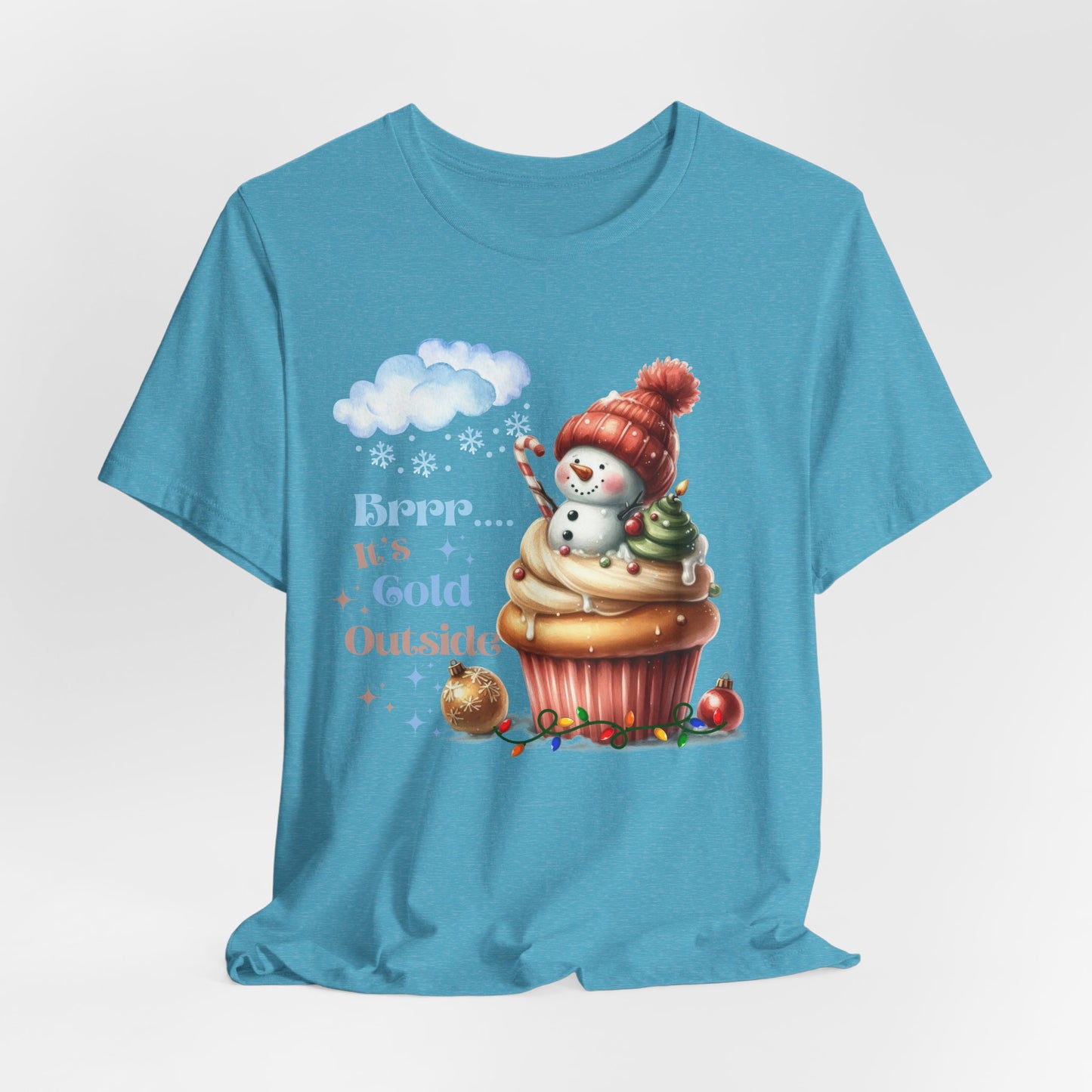 Brrr It's Cold Outside Unisex Tee, Christmas & Thanksgiving Shirt, Turkey Outfit, brrr its cold outside T-shirt, Merry Christmas T-shirt, Merry Christmas 2024 T-shirt, Christmas Gift,Turkey Shirt, Family Holiday Outfit.