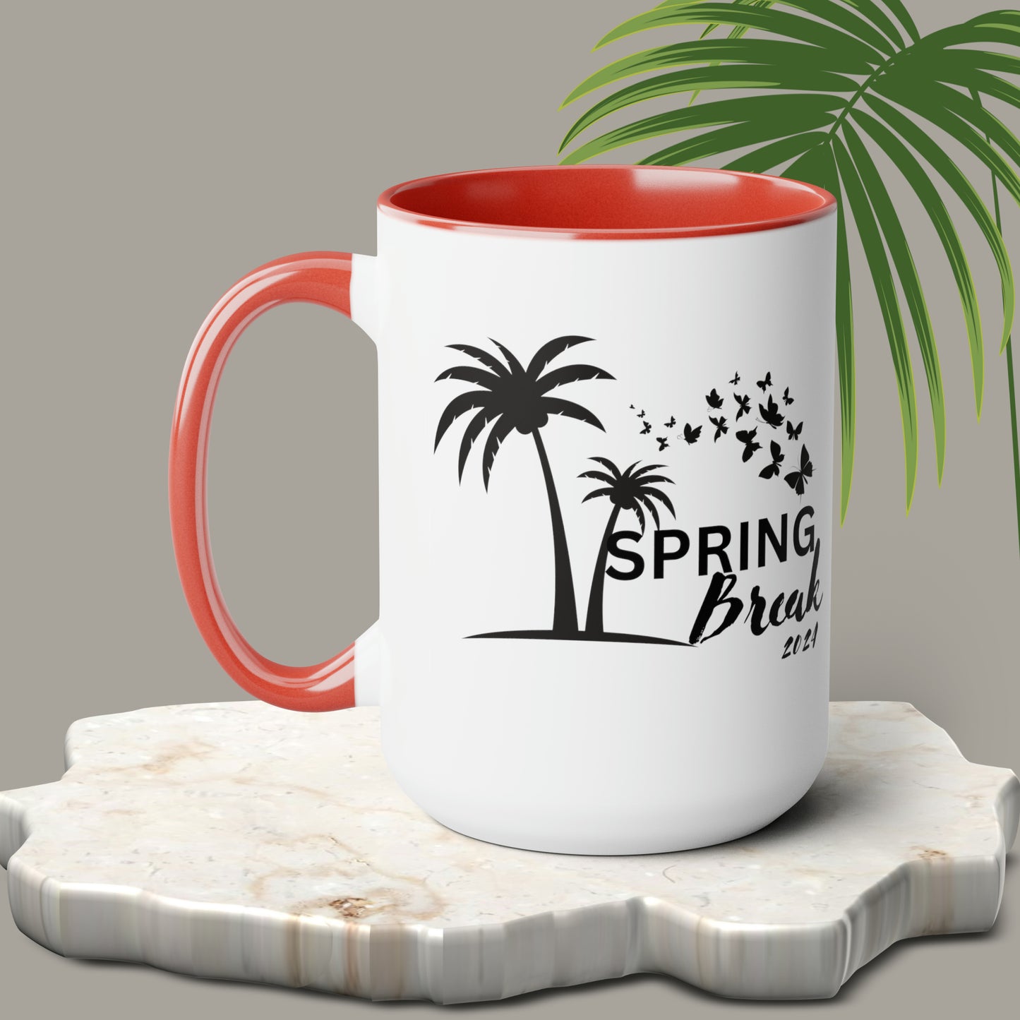 Spring Break 2024 Two-Tone Coffee Mugs, 15oz