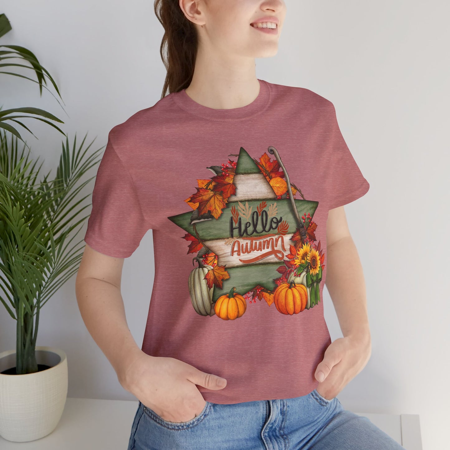 Hello Autumn Thanksgiving T-shirt, Happy thanksgiving 2024 T-shirt, Thanksgiving Gift,Turkey Shirt, Family Thanksgiving, Holiday Outfit.