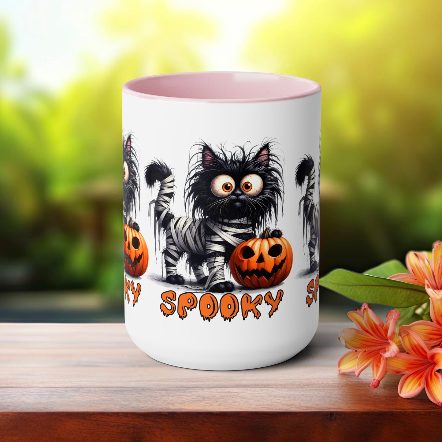 Spooky Happy Halloween Coffee Mug,  Let's Go Halloween Coffee Mug, Trick or Treat Halloween Coffee Mug, Cute Ghost Coffee Mug, Spooky Season Halloween Coffee Mug.