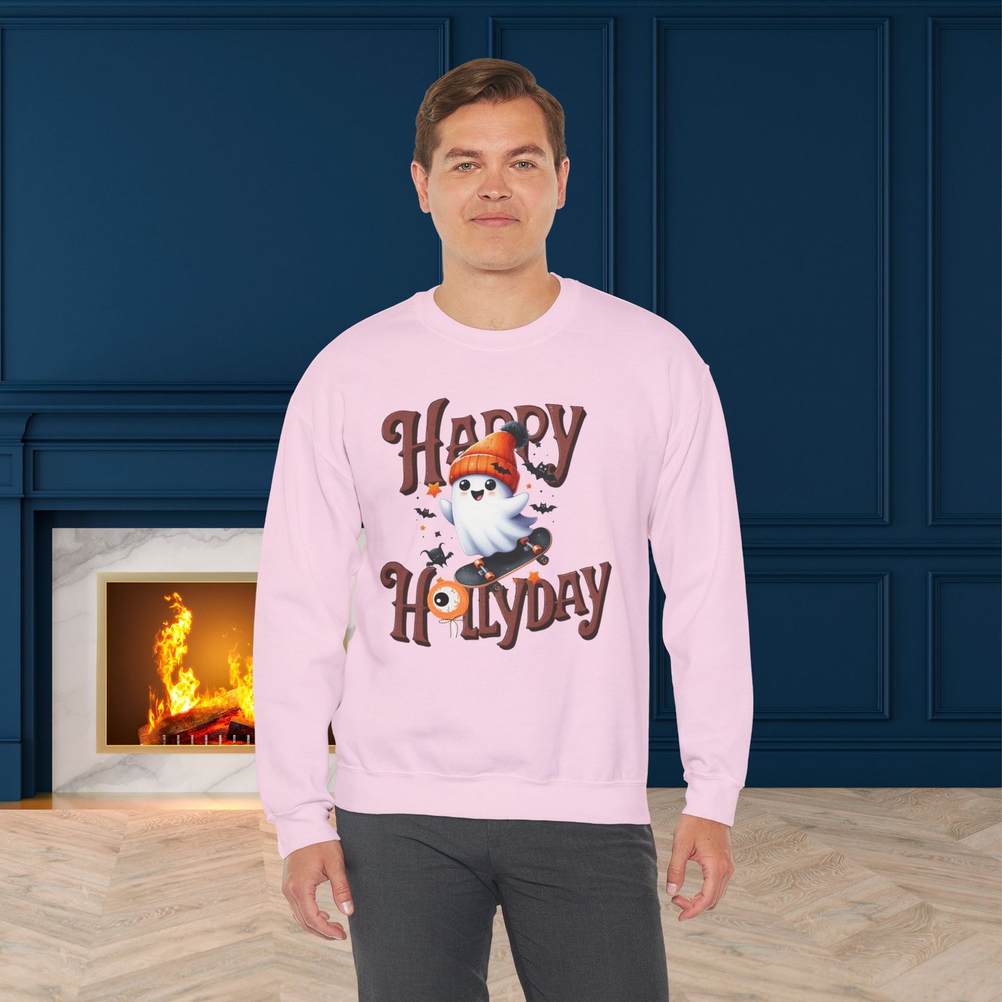 Happy Halloween Sweatshirt, Happy Halloween Sweatshirt - Unisex Heavy Blend Crewneck, Halloween Sweatshirt, Cute Spooky Ghost sweatshirt.