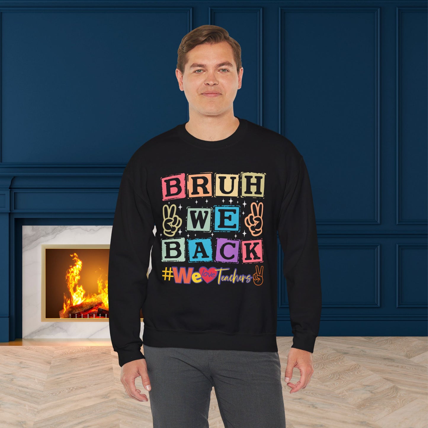 Back To school unisex heavy blend crewneck sweatshirt, We Love Teachers Sweatshirt,Teacher Back To school  Sweatshirt. First Day Vibes Sweatshirt.