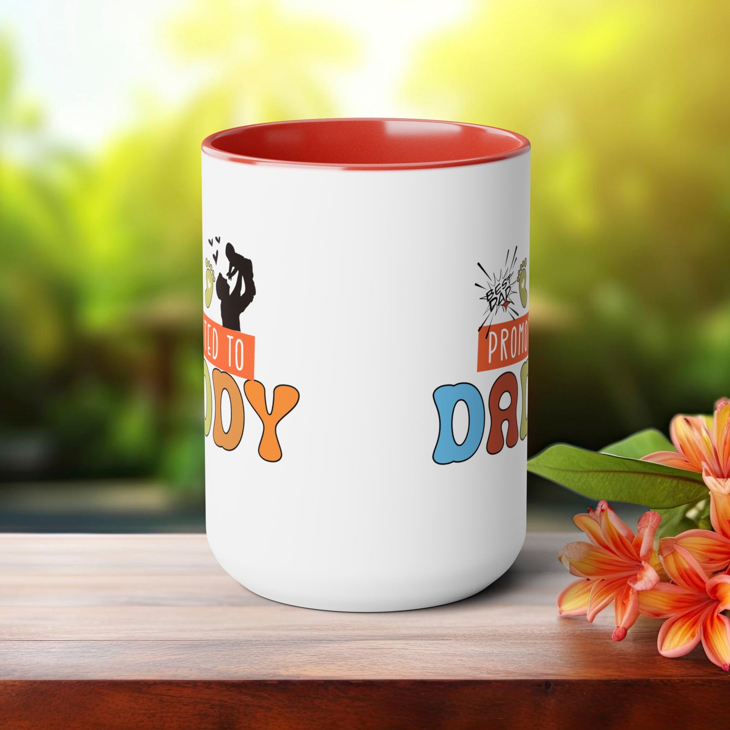 Happy father's dayTow-Tone Coffee Mug.15oz, Gift for Dad, Daddy's Coffee Mug