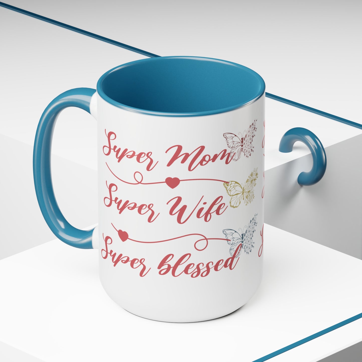 Happy Mother's dayTow-Tone Coffee Mug.15oz, Gift for mom, Mama's Coffee Mug