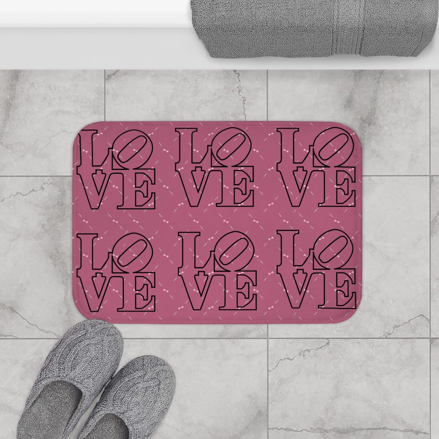 Happy Valentines Day Bath Mat