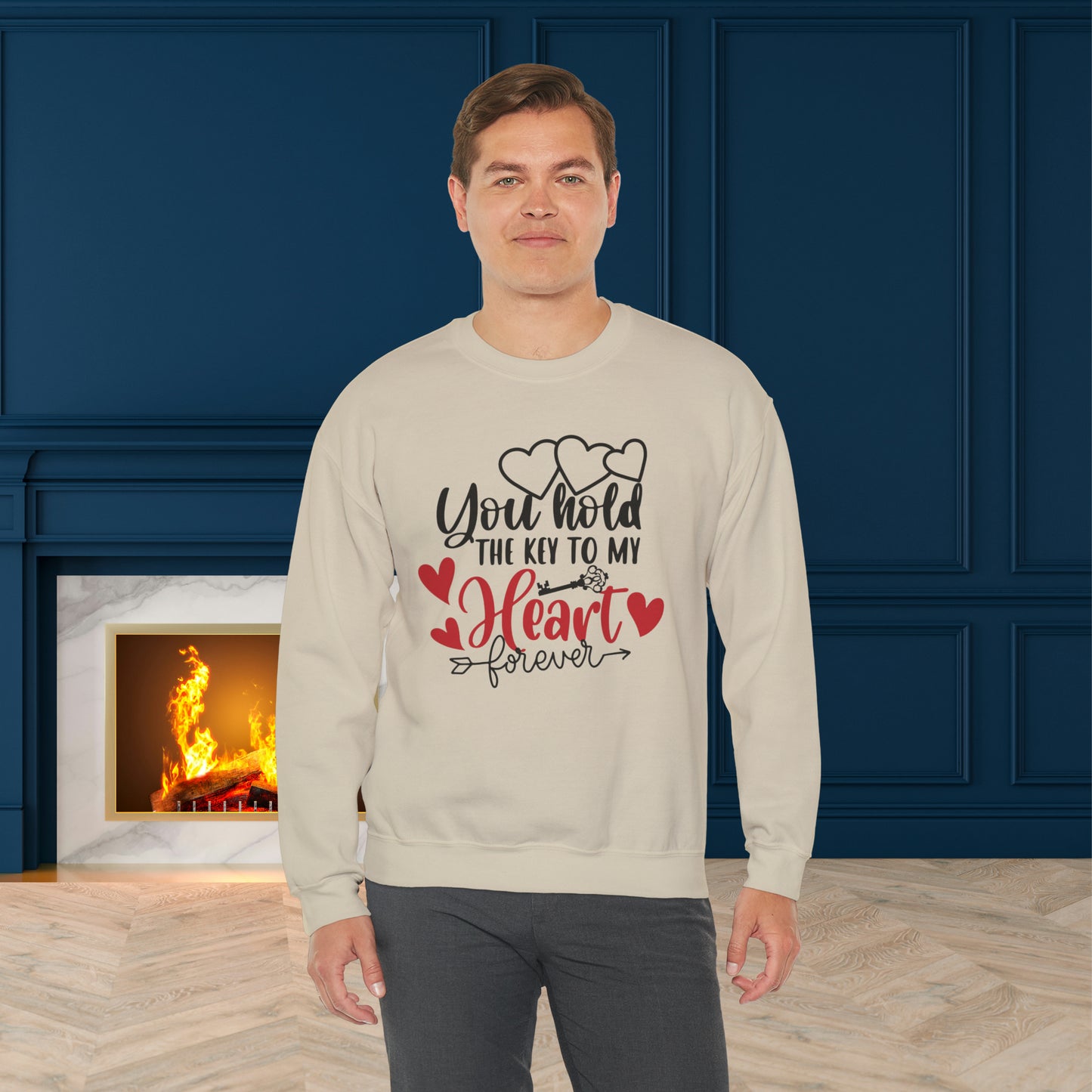 Happy valentines day Unisex Heavy Blend™ Crewneck Sweatshirt