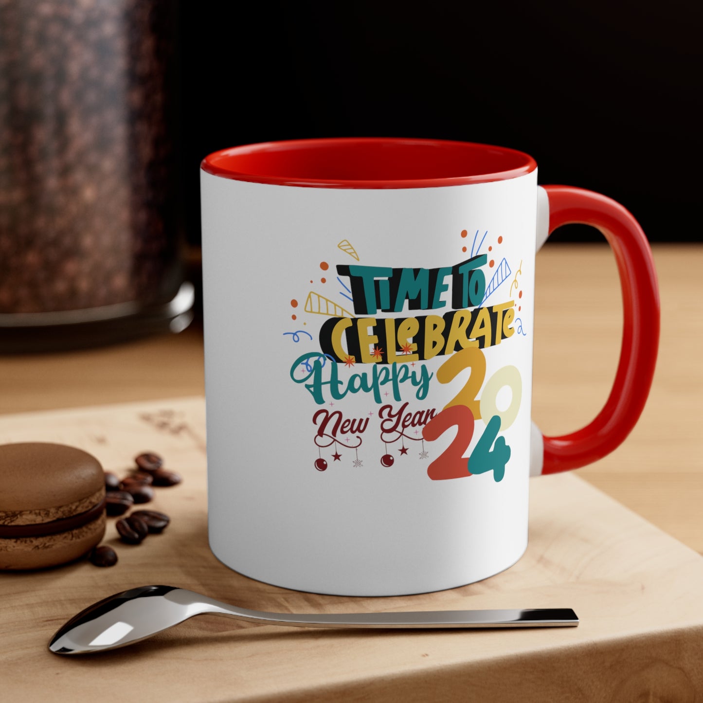 Happy New Year Accent Coffee Mug, 11oz