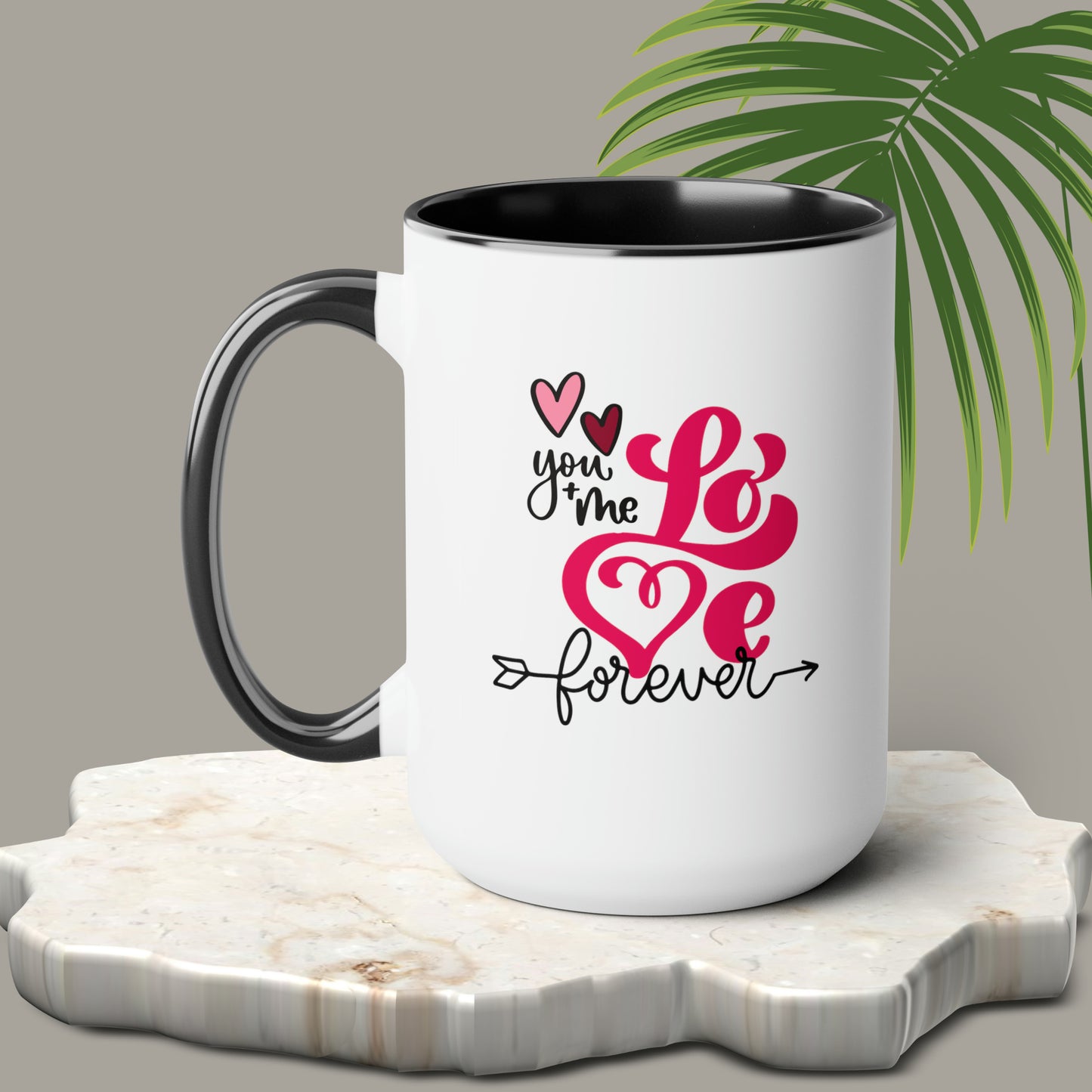 Happy valentines day Two-Tone Coffee Mugs, 15oz